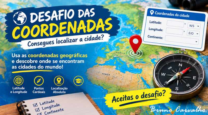 🌍 Jogo: DESAFIO DAS COORDENADAS